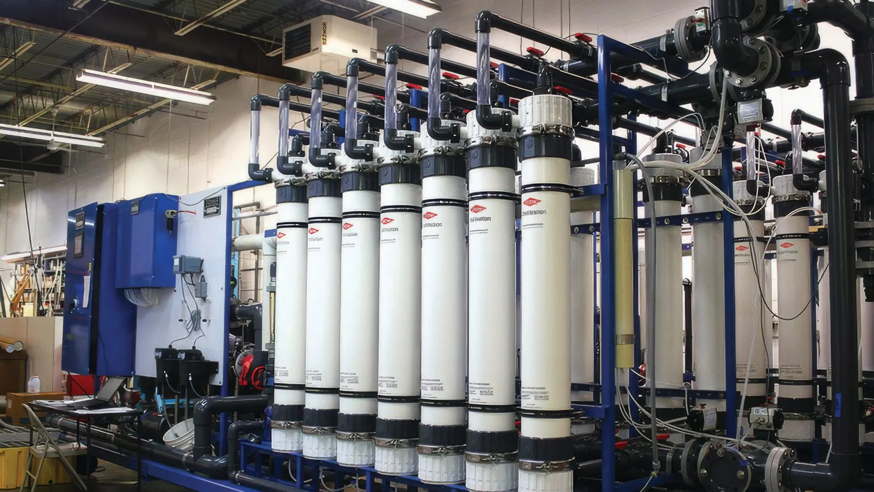 Industrial ultrafiltration membrane skid